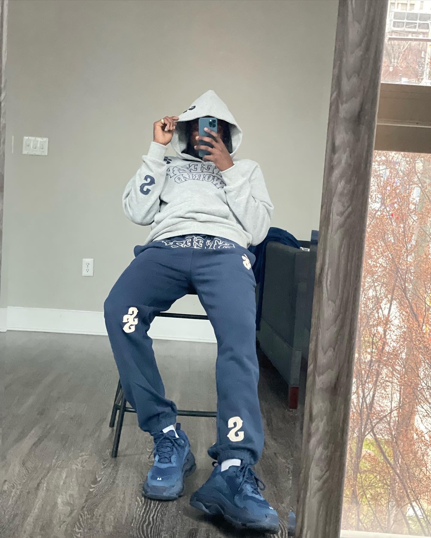 Grey steezy worldwide pullover
