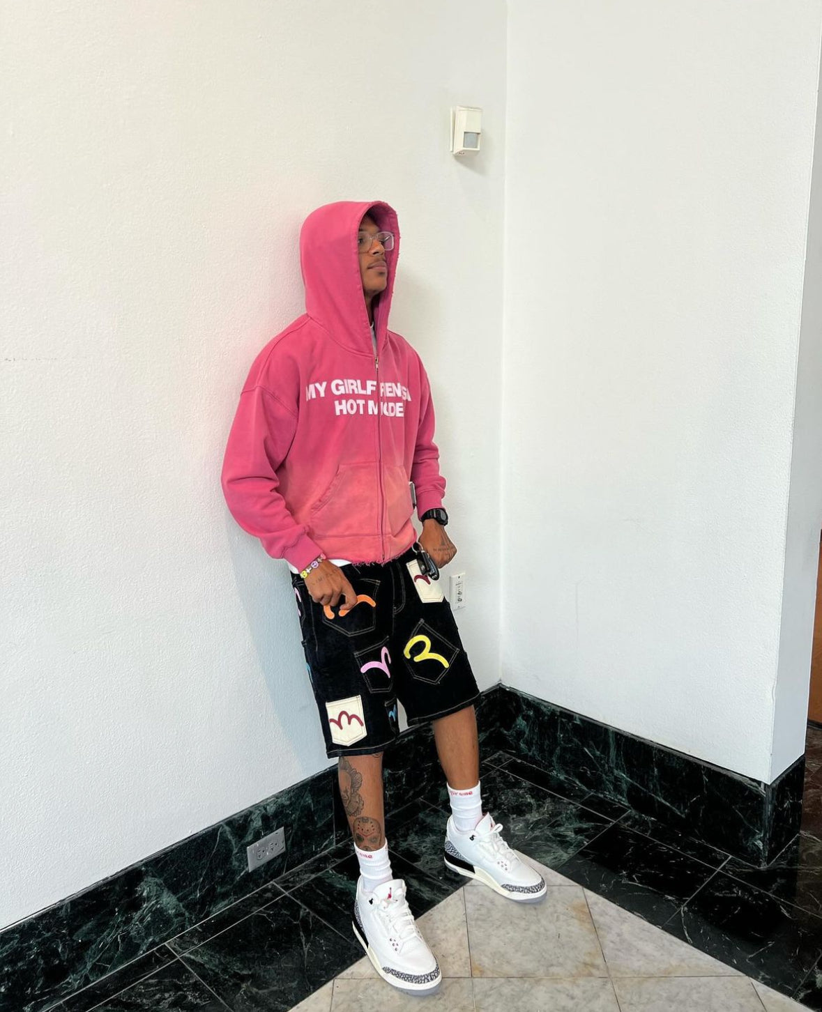 Pink zip-up hoodie