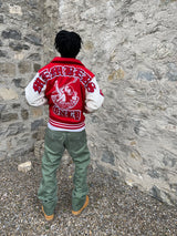 STZY x FF Red Members Only Varsity Jacket