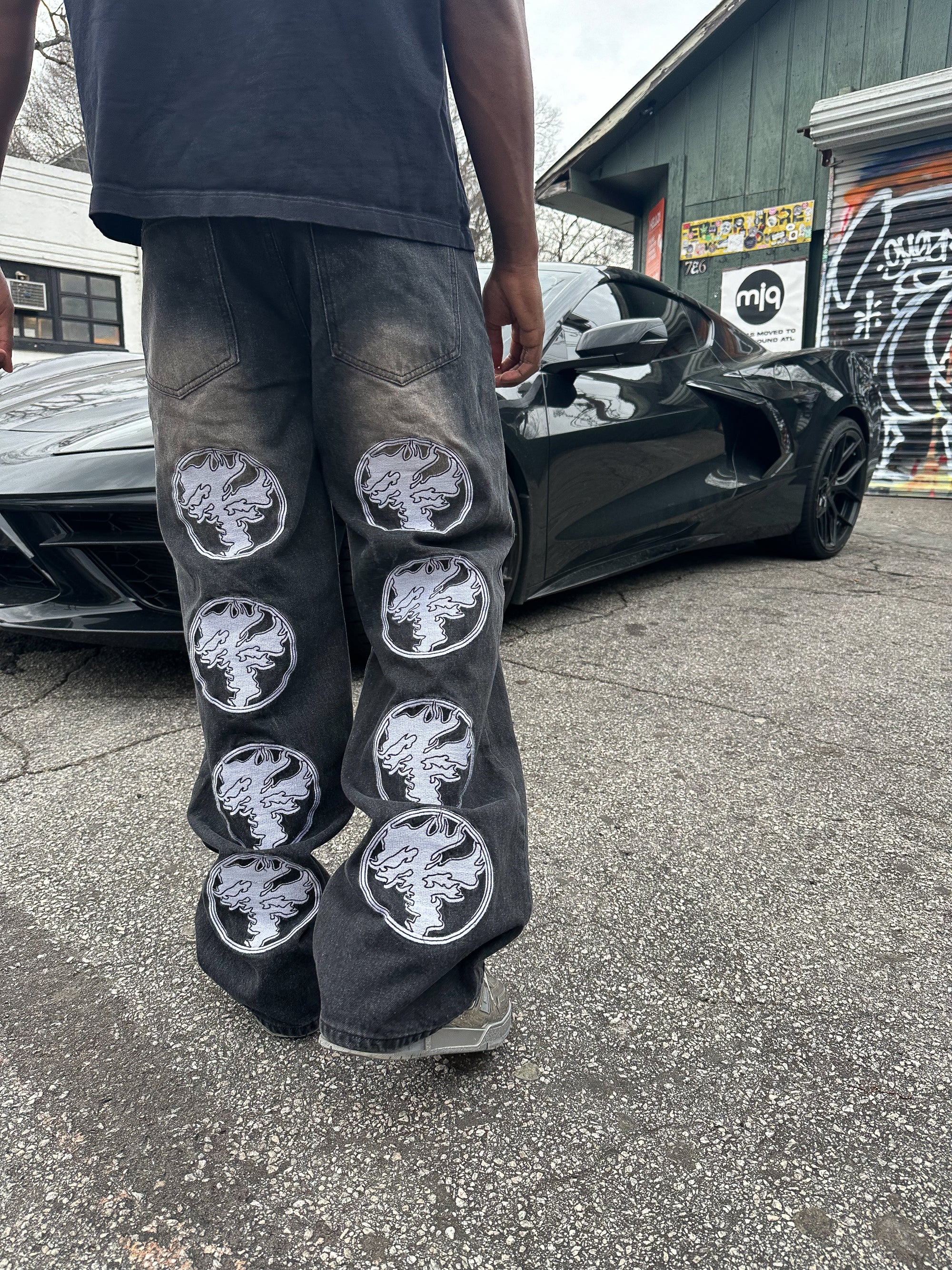 Washed Black Steezo Denim Jeans
