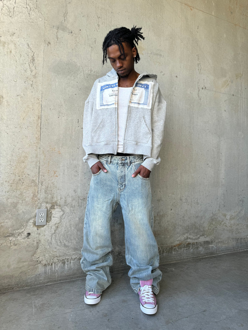 Grey Scam-Unlikely Zip-up