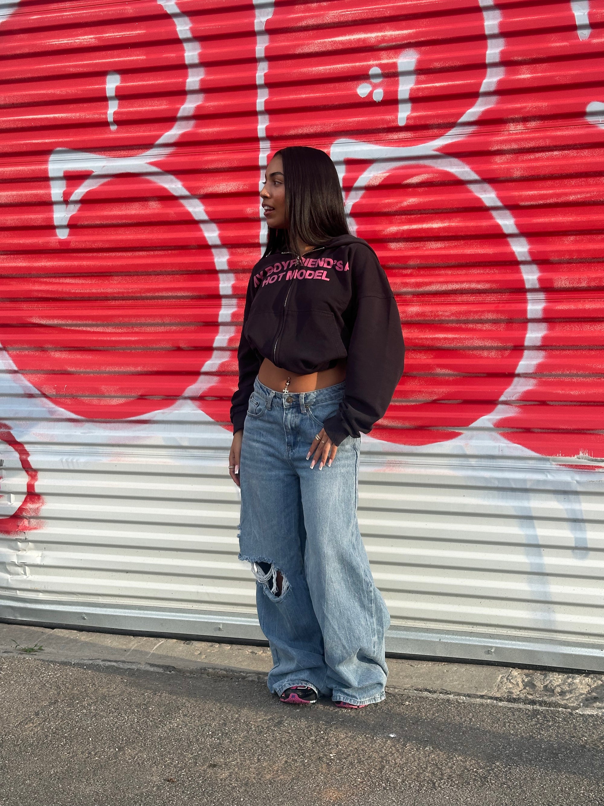 Black/Pink MBFAHM Zip-up (lightweight)