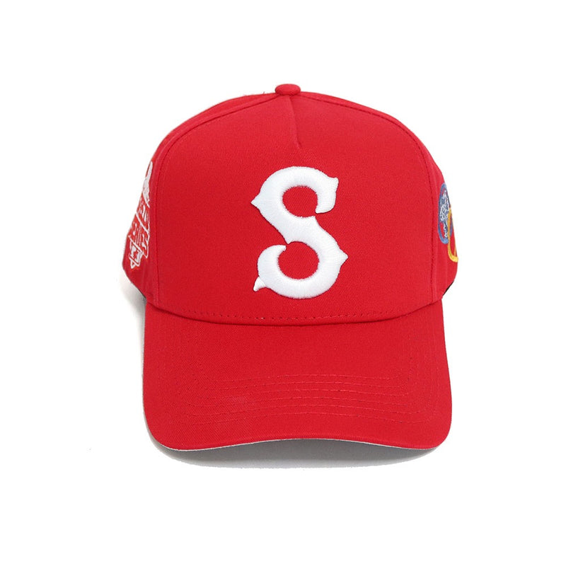 Red Olympic snapback hat