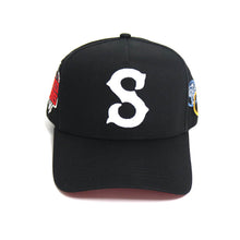 Load image into Gallery viewer, Black Olympic snapback hat
