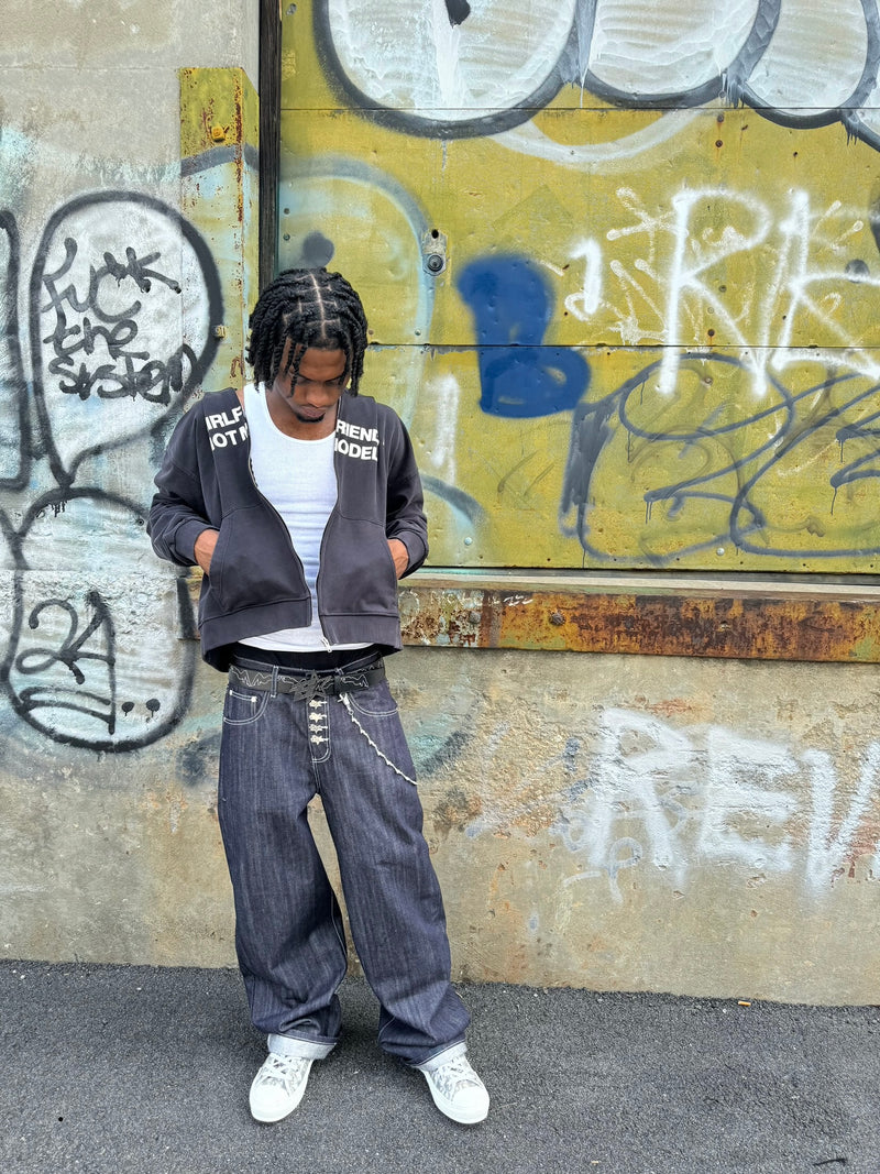 Black/White MGFAHM Zip-up (lightweight)