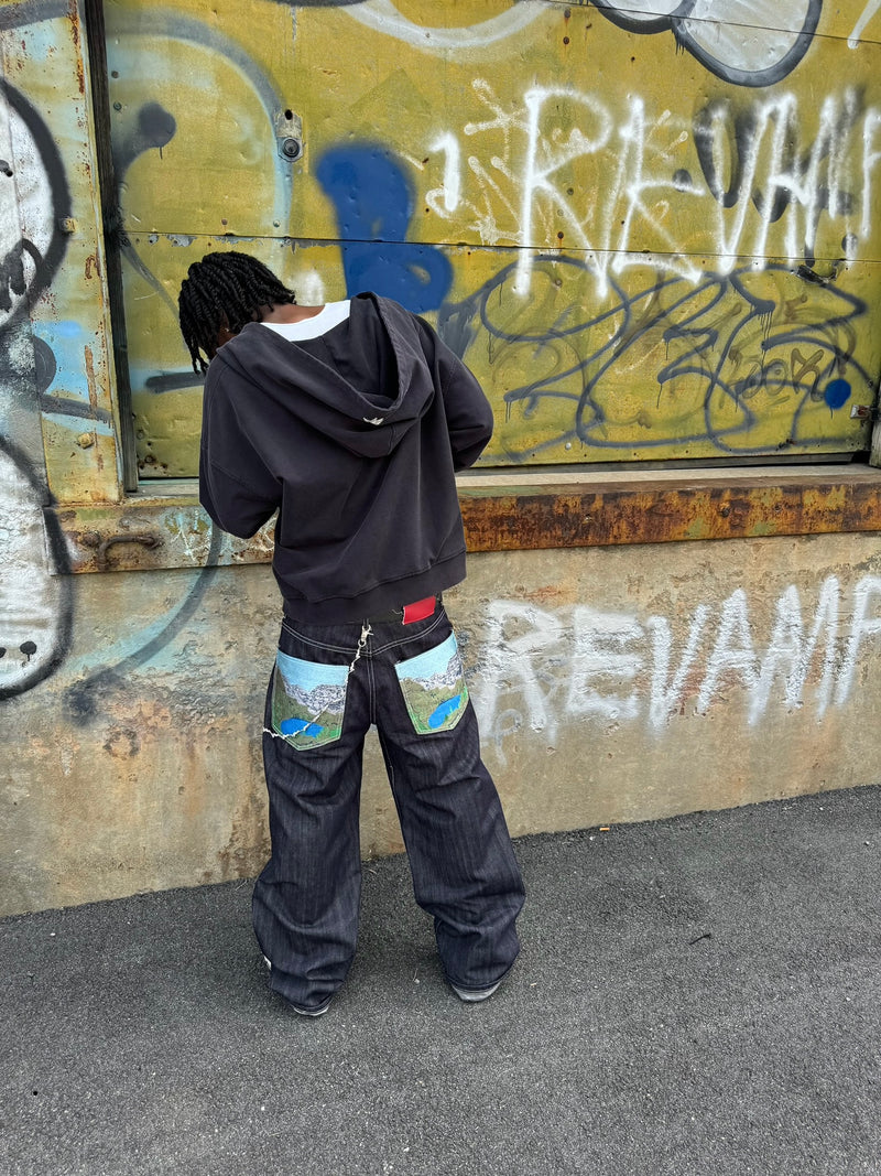 Black/White MGFAHM Zip-up (lightweight)