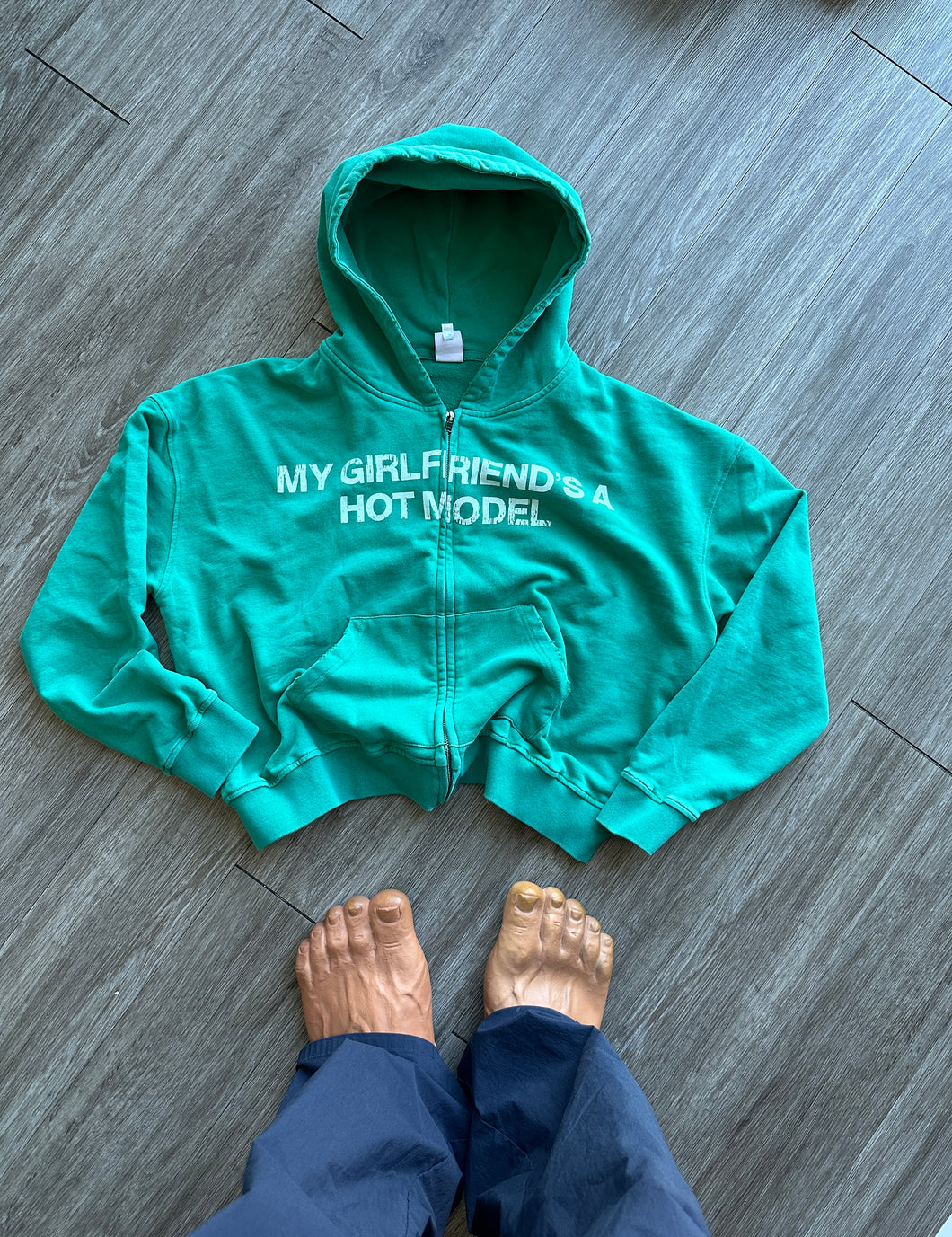 Washed Green MGFAHM Zip up