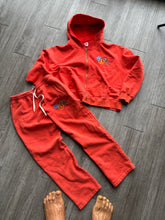 Load image into Gallery viewer, Washed Red Olympian Zip-up hoodie
