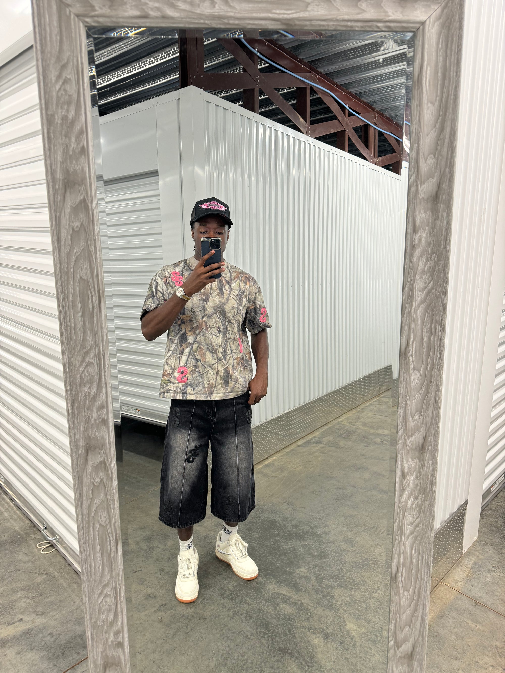 Washed Black Stee Jorts