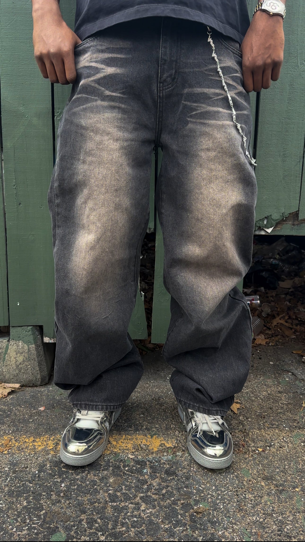 Washed Black Steezo Denim Jeans