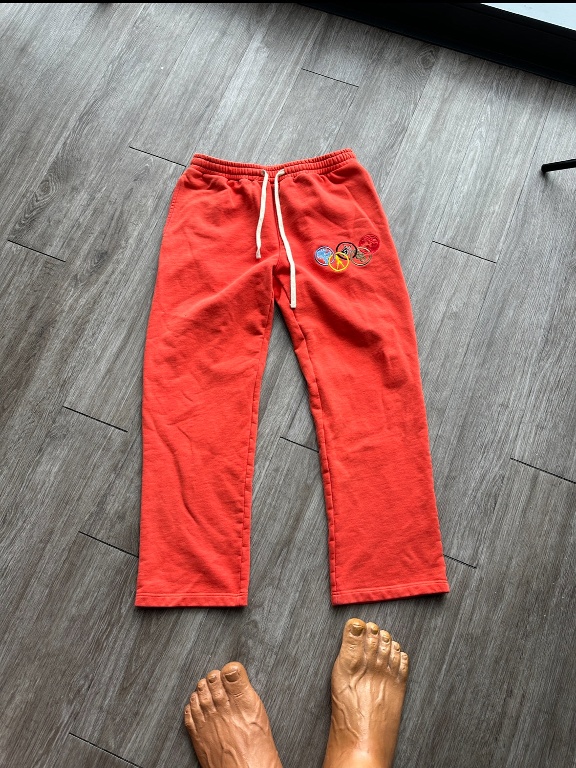 Washed Red Olympian sweatpants