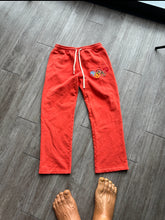 Load image into Gallery viewer, Washed Red Olympian sweatpants
