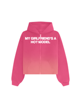 Sun-faded Pink MGFAHM Zip-up (cut bottom)