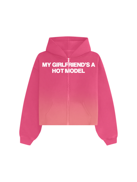 Sun-faded Pink MGFAHM Zip-up (cut bottom)