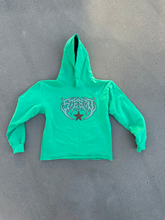 Load image into Gallery viewer, Green Steezo Rhinestone hoodie
