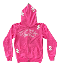 Load image into Gallery viewer, Pink Steezy World fullzip hoodie
